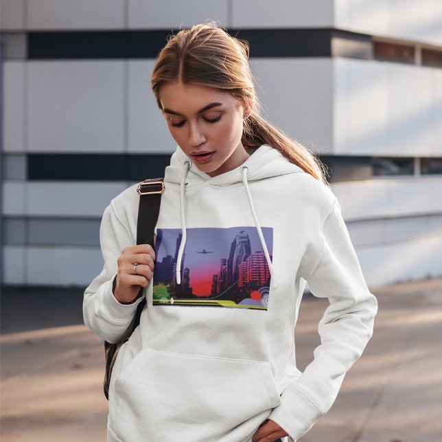 Urban City Scene At Dusk Hoodie (Creator Uploaded)