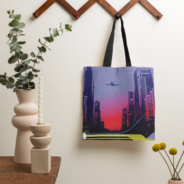 Urban City Scene At Dusk Tote Bag (Creator Uploaded)