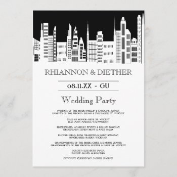 Urban City Wedding Programs by RenImasa at Zazzle