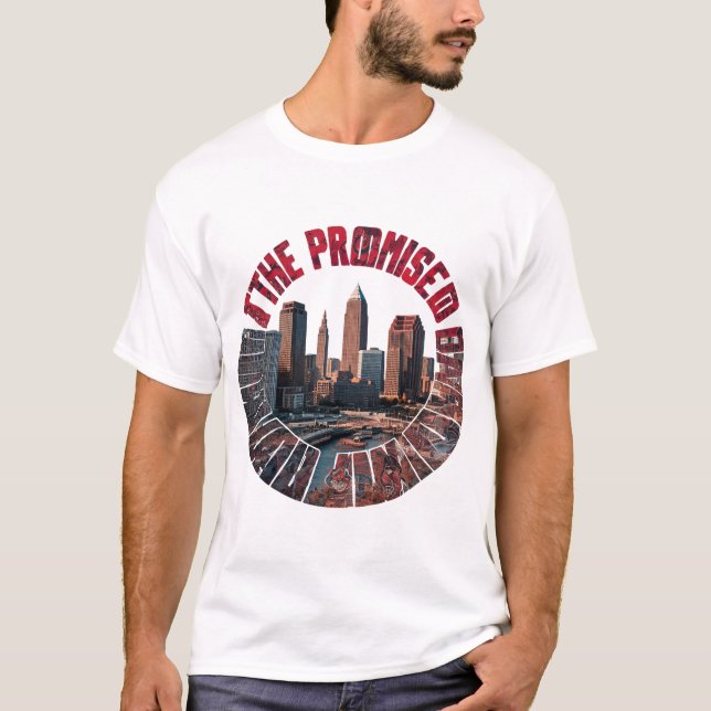 “Urban Cityscape ‘The Promised Land’ Graphic T-Shi T-Shirt (Front)