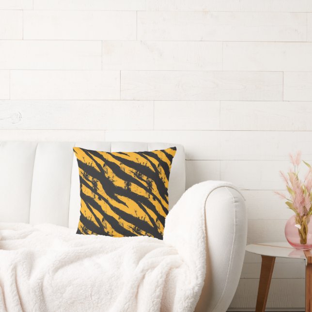 Urban Classic Tiger Stripes Throw Pillow (Couch)