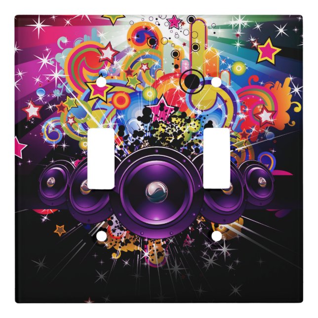 Urban Club Hip Hop DJ Dancing Dance Music Light Switch Cover (Front)