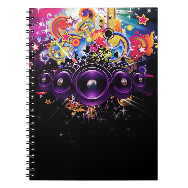 Urban Club Hip Hop DJ Dancing Dance Music Notebook (Front)