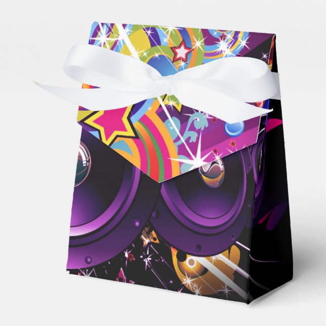 Urban Club Hip Hop DJ Dancing Dance Party Favor Boxes (Front Side)