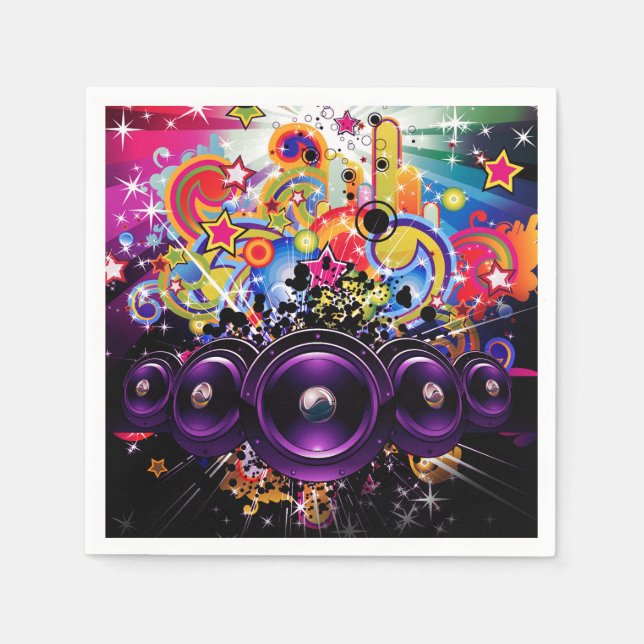 Urban Club Hip Hop DJ Dancing Dance Party Napkins (Front)
