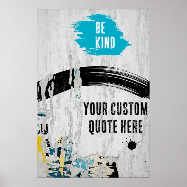 Urban Collage Torn Paper with Quotes Poster (Front)