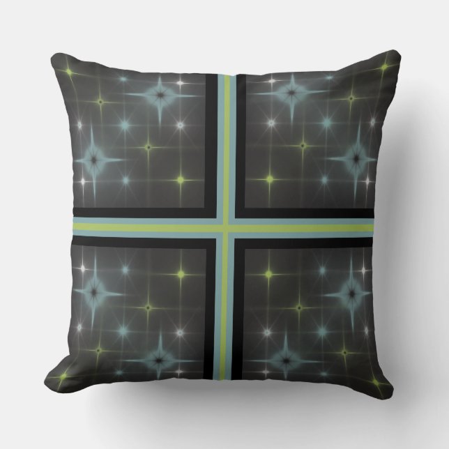 Urban Colors Pattern Throw Pillow (Front)