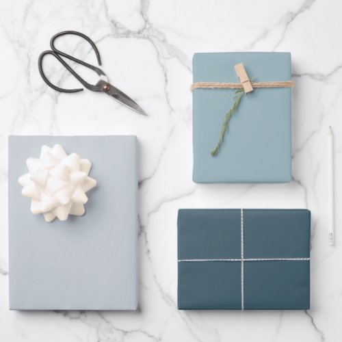 Urban Cool Blue Grey Gift Wrapping Paper Sheets