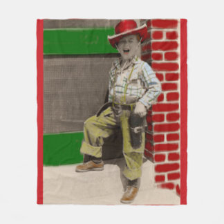 urban cowboy fleece blanket