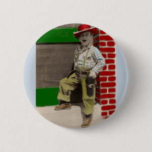 urban cowboy pinback button