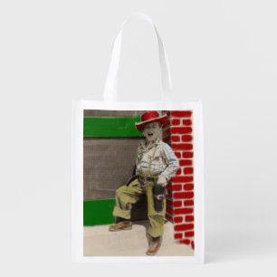 urban cowboy reusable grocery bag