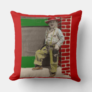 urban cowboy throw pillow