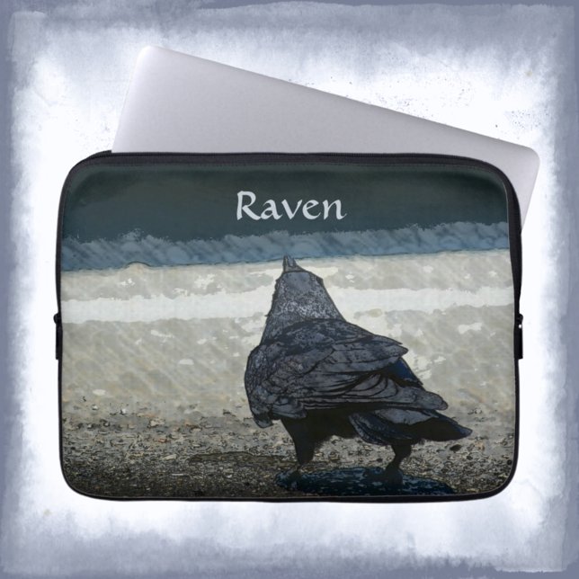 Urban Crow Black Gray Electronic Laptop Sleeve (Creator Uploaded)