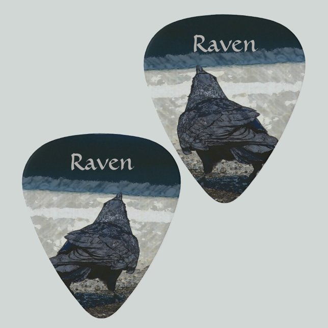 Urban Crow in Shades of Gray and Black  Guitar Pick (Creator Uploaded)