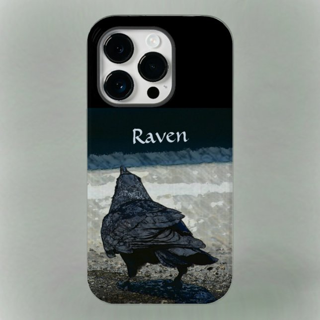 Urban Crow of Gray and Black Gothic Raven Case-Mate iPhone Case (Creator Uploaded)