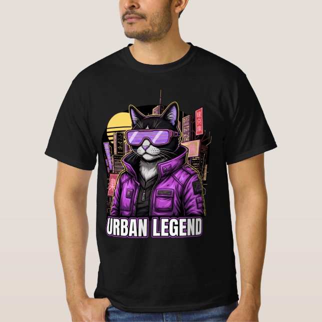 Urban CyberSamurai Retro Streetwear GraphiT-Shirt T-Shirt (Front)