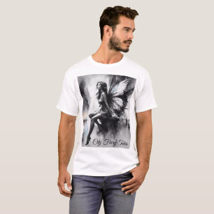 Urban dark fairy fantasy futuristic gothic city T-Shirt