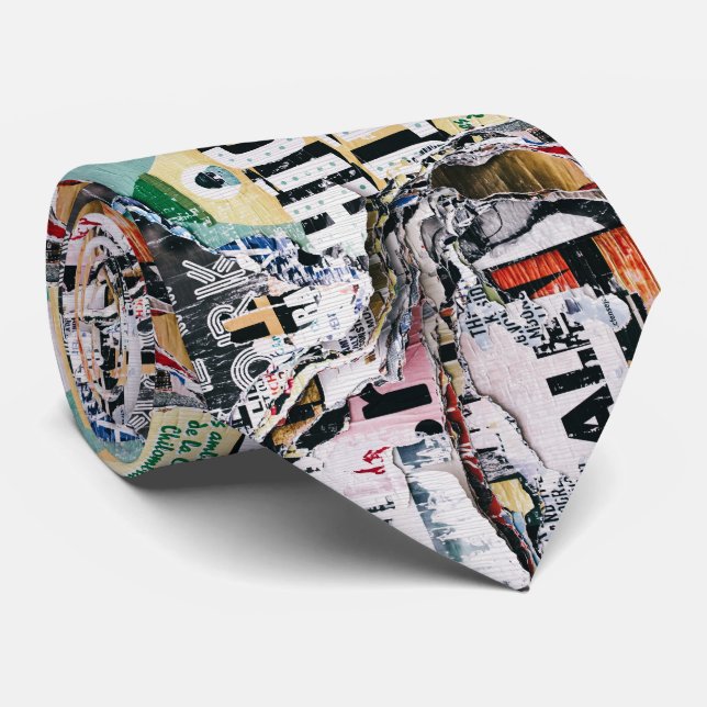 Urban Decay – Grunge Collage Neck Tie (Rolled)