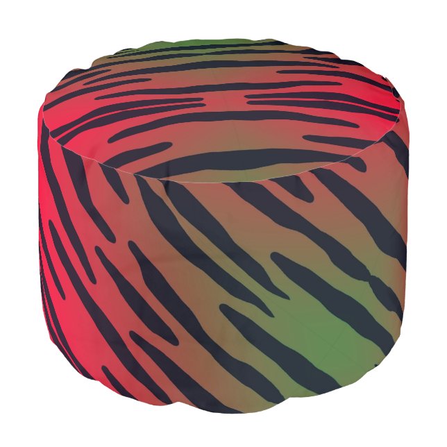 Urban decor electric zebra pouf footstool beanbag (Angled Front)