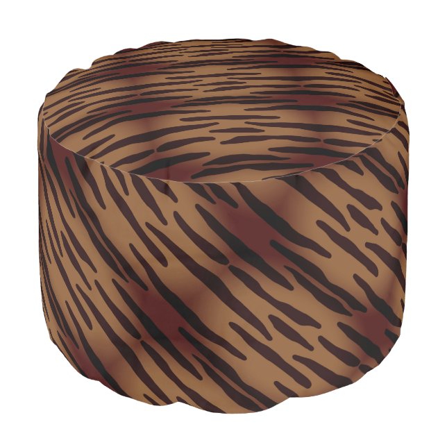 Urban decor rustic zebra pouf footstool beanbag (Angled Front)