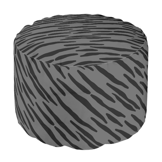 Urban decor zebra pattern pouf footstool beanbag (Angled Front)