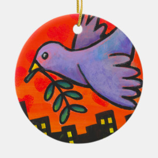 Urban Dove Ceramic Ornament
