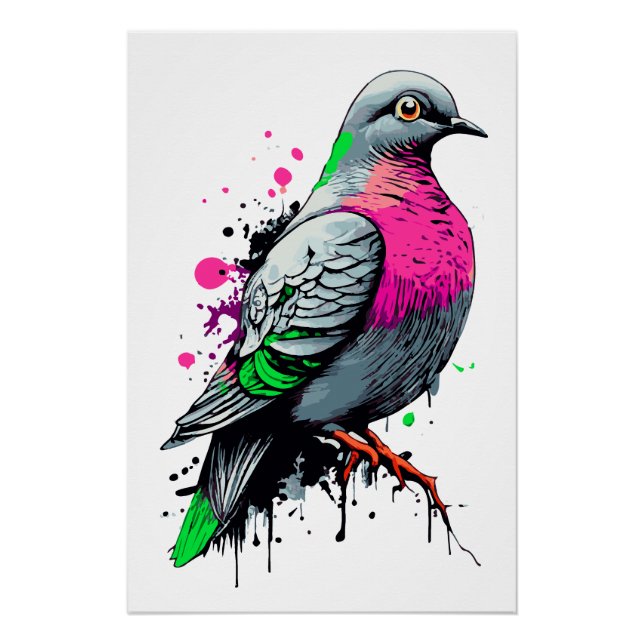 Urban Dove - Pigeon Poster - Hope Dove Poster  (Front)
