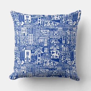 Urban Dream - Navy Blue Throw Pillow