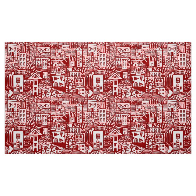 Urban Dream - Ruby Red Fabric (Fat Quarter)