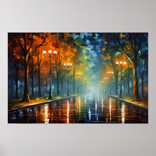 Urban Dreamscape Oil Painting Series  Poster