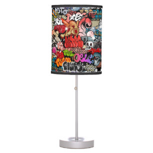 Urban dynamic street art Graffiti art pattern Table Lamp