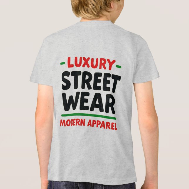 Urban Elegance: Luxury Street Wear Design Tri-Blend Shirt (Back)