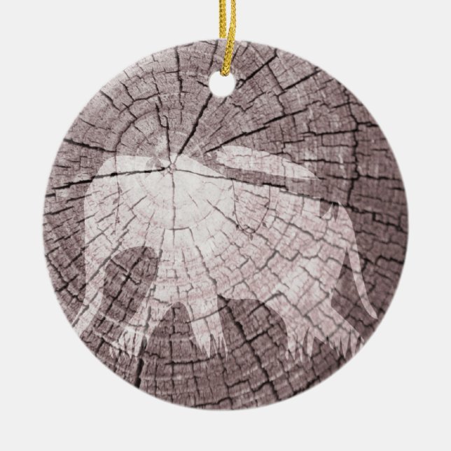 Urban Elephant Ceramic Ornament (Front)