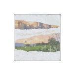 Urban Escape Artist City to Nature Sunset Design Stone Magnet