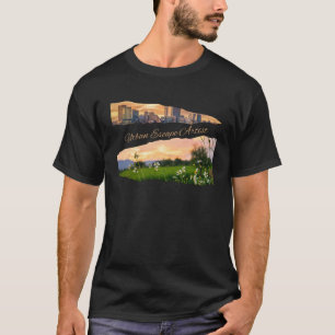 Urban Escape Artist City to Nature Sunset Design T-Shirt