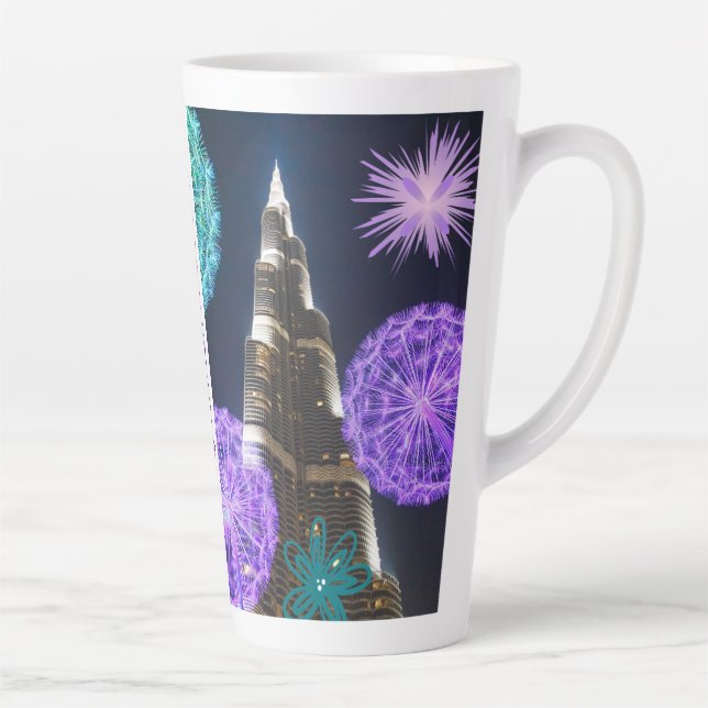 Urban Exploration Famous Landmarks Dubai UAE Latte Mug (Right)