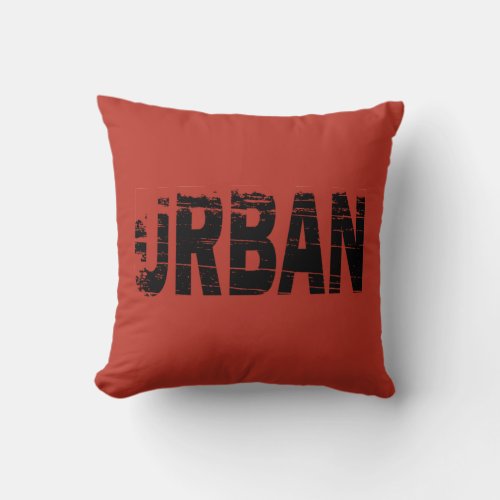 urban explore urbex lettering script graphic throw pillow