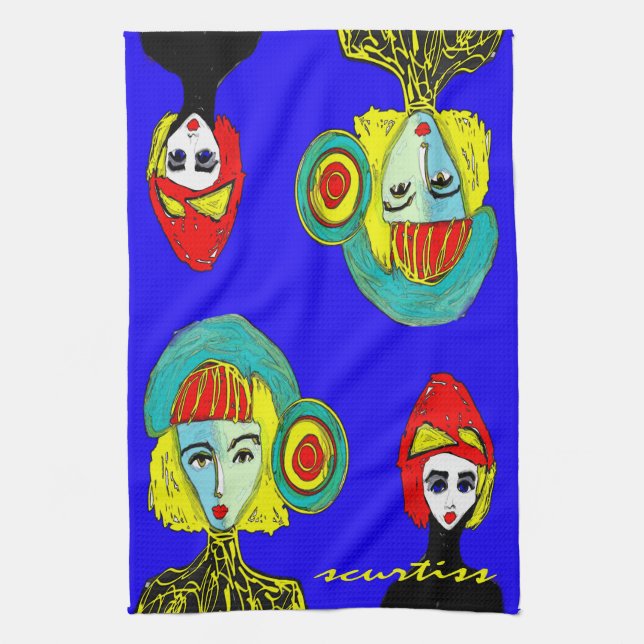 Urban Faces Kitchen Towel (Vertical)