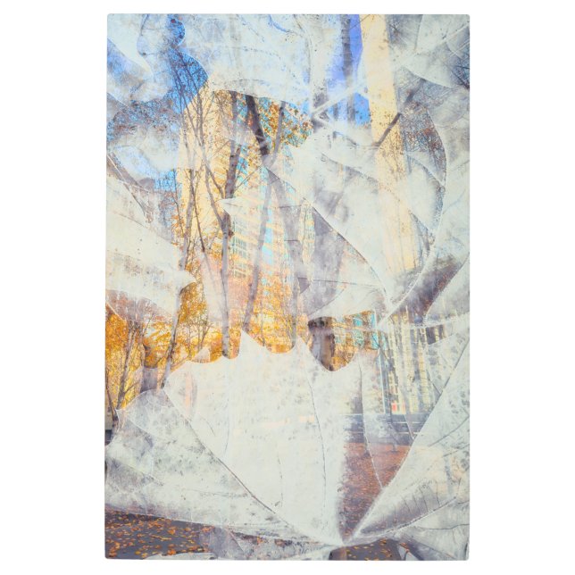 Urban Fall Abstract Metal Print (Front)