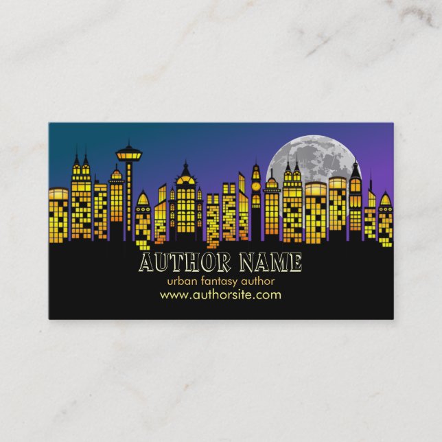 Urban Fantasy Author Business Card (Front)