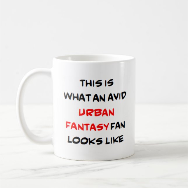 urban fantasy fan, avid coffee mug (Left)