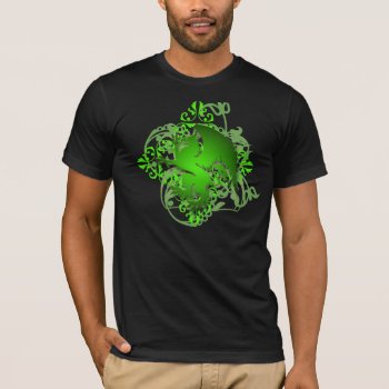 Urban Fantasy Green Griffin Grunge Mens T-shirt by TheInspiredEdge at Zazzle