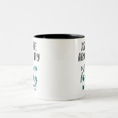 Urban Fantasy Novel (White-Green-Black) Two-Tone Coffee Mug (Center)