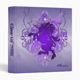 Urban Fantasy Purple Unicorn Class Of  Binder