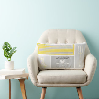 Urban Farm Pattern Lumbar Pillow