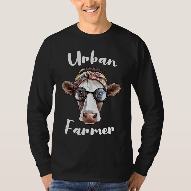 Urban Farmer for Urban Farming with Homestead Gard T-Shirt (Front)
