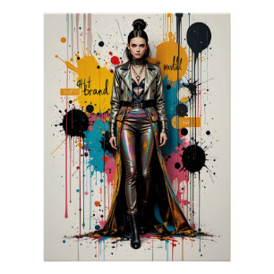 Urban Fashion Graffiti Poster