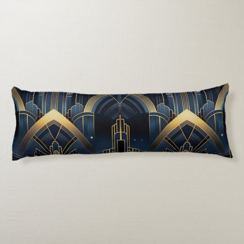 Urban flashlight in Art Deco Body Pillow