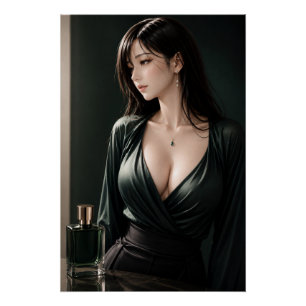 URBAN FLUID ELEGANCE — Emerald Essence Poster