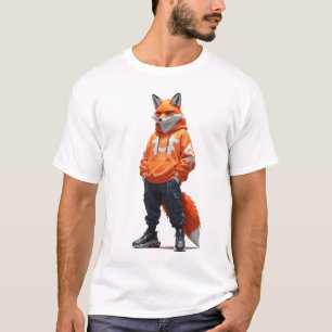 Urban Fox Vibes - Futuristic Streetwear Design T-Shirt